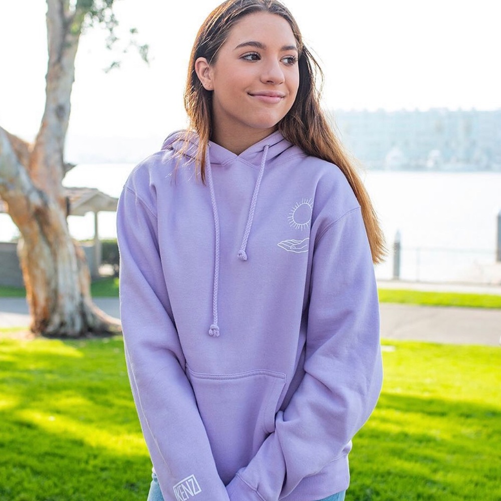 purple hoodie, size small! mackenzie ziegler merch